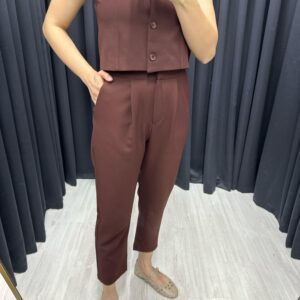 TEK PİLE ARKASI LASTİK KUMAŞ PANTOLON