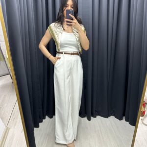 PREMİUM KEMERLİ KETEN PANTOLON