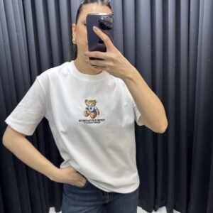 Teddy Nakışlı Basic Tişört