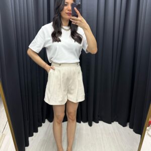 APOLETLİ KETEN ŞORT