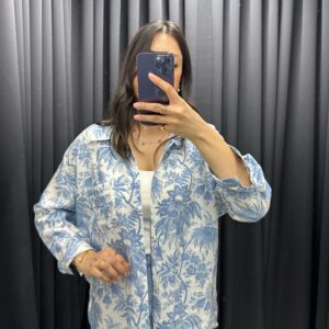 DESENLİ OVERSİZE GÖMLEK